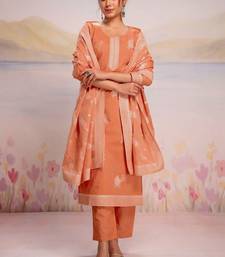Women Ethnic Motifs Embroidered Regular Thread Work Pure Cotton Kurta with Trousers & With Dupatta