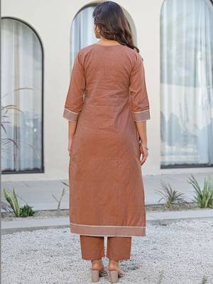 Women Ethnic Motifs Embroidered Regular Thread Work Kurta with Trousers & With Dupatta 3