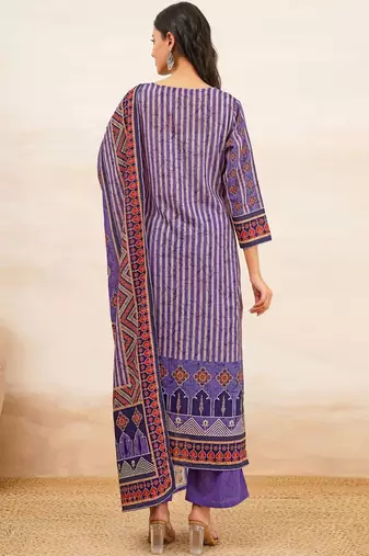 Women Printed Regular Kurta with Pyjamas & With Dupatta