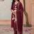 Women Floral Embroidered Regular Thread Work Kurta with Trousers & With Dupatta