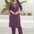 Women Embroidered Regular Thread Work Kurta with Trousers & With Dupatta