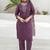 Women Embroidered Regular Thread Work Kurta with Trousers & With Dupatta