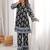 Embroidered Black Viscose Rayon Co Ords for Women