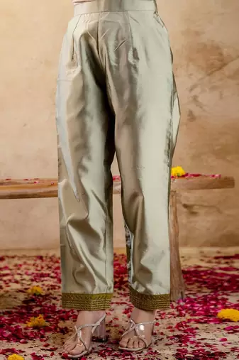 Women Ethnic Motifs Embroidered Regular Sequinned Kurta with Trousers & With Dupatta