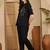 Sequinned Black Roman Silk Co Ords for Women