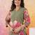 Floral Printed Moss Green Cotton Co Ords for Women
