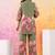 Floral Printed Moss Green Cotton Co Ords for Women