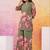 Floral Printed Moss Green Cotton Co Ords for Women