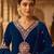 Women Ethnic Motifs Embroidered Regular Thread Work Velvet Kurta with Trousers & With Dupatta