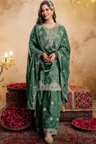 Women Regular Kurta with Patiala & With Dupatta