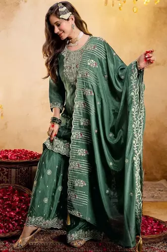 Women Regular Kurta with Patiala & With Dupatta