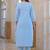 Women Embroidered Regular Thread Work Kurta with Trousers & With Dupatta
