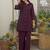 Dyed Wine Viscose Rayon Co Ords for Women