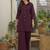 Dyed Wine Viscose Rayon Co Ords for Women