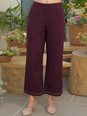 Dyed Wine Viscose Rayon Co Ords for Women 4