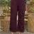Dyed Wine Viscose Rayon Co Ords for Women