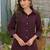 Dyed Wine Viscose Rayon Co Ords for Women
