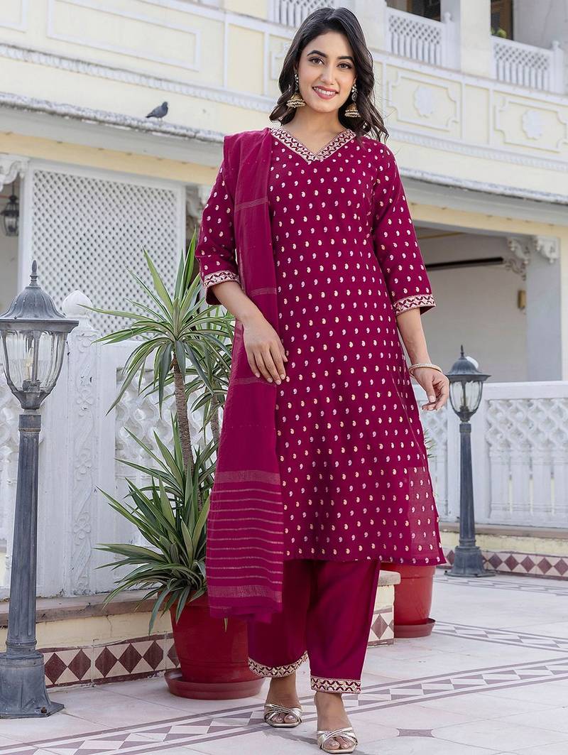 Women Ethnic Motifs Printed Kurta with Trousers & Dupatta