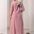 Women Floral Embroidered Angrakha Thread Work Chanderi Cotton Kurta with Trousers & With Dupatta