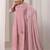 Women Floral Embroidered Angrakha Thread Work Chanderi Cotton Kurta with Trousers & With Dupatta