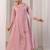 Women Floral Embroidered Angrakha Thread Work Chanderi Cotton Kurta with Trousers & With Dupatta