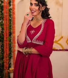 Women Ethnic Motifs Embroidered Anarkali Kurta with Trousers & Dupatta