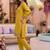 Embroidery Work Mustard Yellow Silk Blend Co Ords for Women