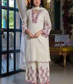 Women Printed Regular Pure Cotton Kurta with Palazzos & With Dupatta