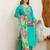 Floral Embroidered Sequinned Straight Kurta With Trousers & Dupatta