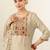Women Floral Embroidered Regular Thread Work Pure Cotton Kurta with Trousers & With Dupatta