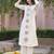 Embroidered Beige Cotton Blend Co Ords for Women