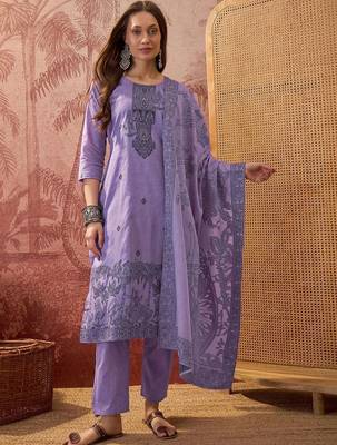 Women Ethnic Motifs Printed Regular Pure Cotton Kurta with Trousers & With Dupatta 1