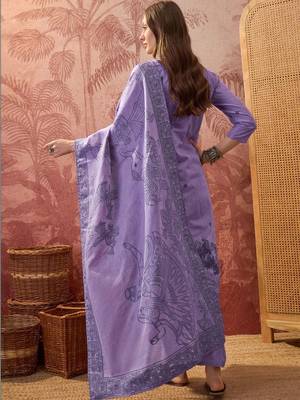 Women Ethnic Motifs Printed Regular Pure Cotton Kurta with Trousers & With Dupatta 3