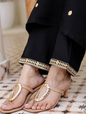Women Ethnic Motifs Embroidered Regular Kurta with Trousers & With Dupatta 6