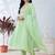 Women Green Pure Cotton Embroidered Straight Kurta Trousers with Dupatta