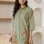 Embroidered Light Sage Green Viscose Rayon Co Ords for Women