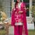 Women Floral Printed Regular Gotta Patti Silk Crepe Kurta with Palazzos & With Dupatta
