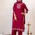 Women Floral Embroidered Regular Thread Work Kurta with Palazzos & With Dupatta