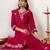 Women Floral Embroidered Regular Thread Work Kurta with Palazzos & With Dupatta