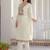 Women Floral Embroidered Regular Thread Work Kurta with Trousers & With Dupatta