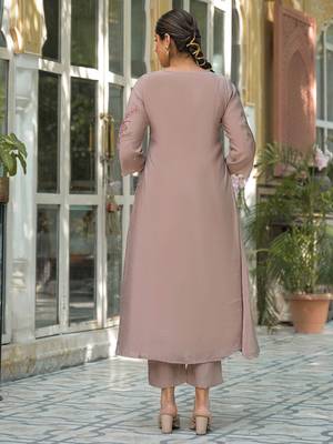 Women Ethnic Motifs Embroidered Empire Mirror Work Kurta with Trousers & With Dupatta 4
