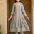 Floral Embroidered Thread Work A-Line Kurta With Trousers & Dupatta