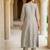 Floral Embroidered Thread Work A-Line Kurta With Trousers & Dupatta