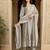 Floral Embroidered Thread Work A-Line Kurta With Trousers & Dupatta
