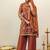 Women Floral Embroidered Regular Thread Work Kurta with Palazzos & With Dupatta