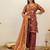 Women Floral Embroidered Regular Thread Work Kurta with Palazzos & With Dupatta