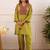 Embroidery Lace Mustard Yellow Rayon Co Ords for Women