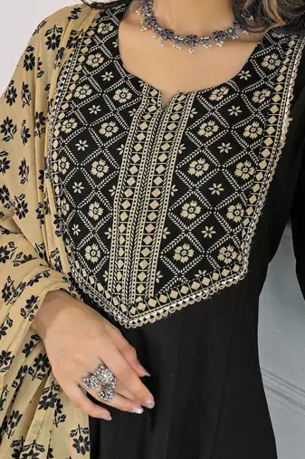 Women Ethnic Motifs Embroidered Regular Kurta with Palazzos & With Dupatta