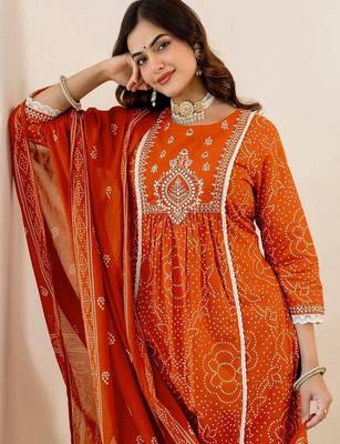 Women Embroidered Regular Kurta with Pyjamas & With Dupatta 4