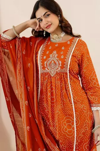 Women Embroidered Regular Kurta with Pyjamas & With Dupatta
